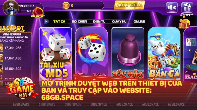 Các bước đăng nhập 68 Game Bài qua trang cfts.in